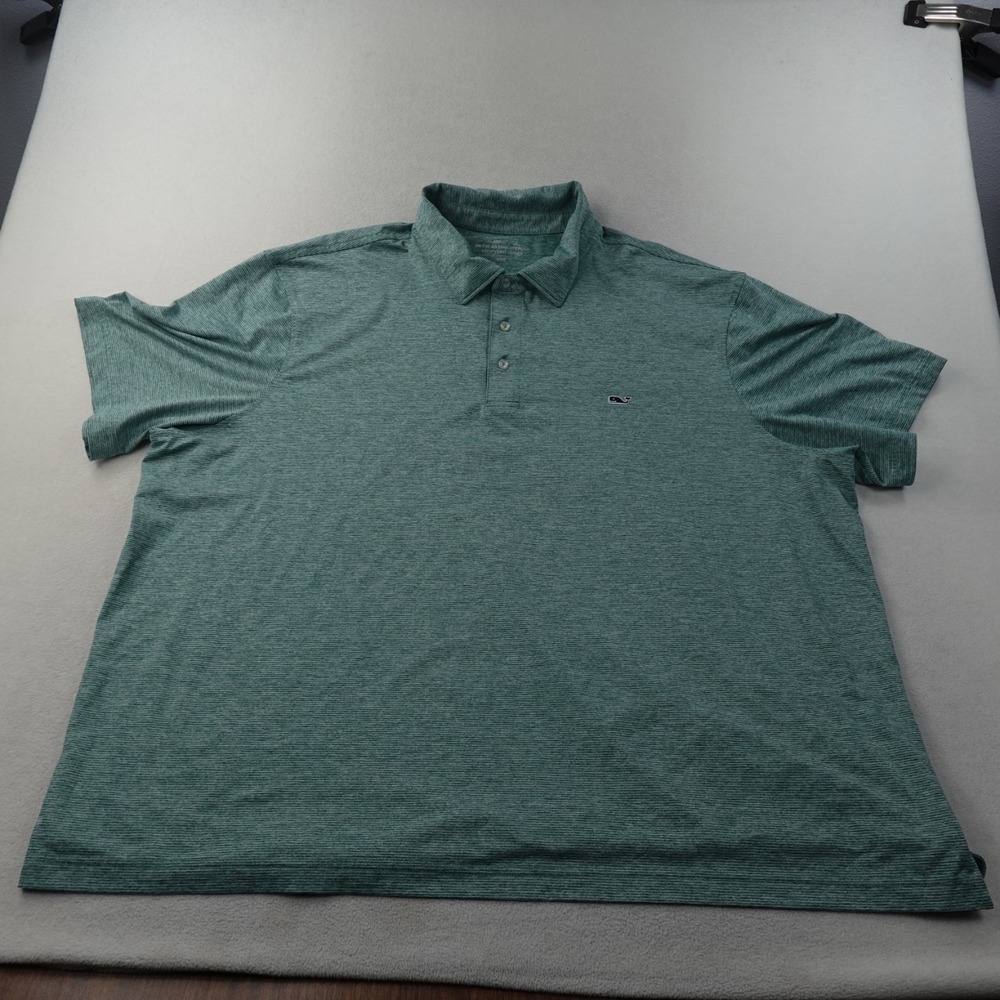 Vineyard Vines Sankaty Polo Mens 3XB Big Green Performance Stretch Golf Shirt